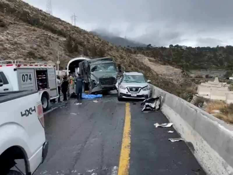 Muere mujer en choque provocado por camión militar en Los Chorros
