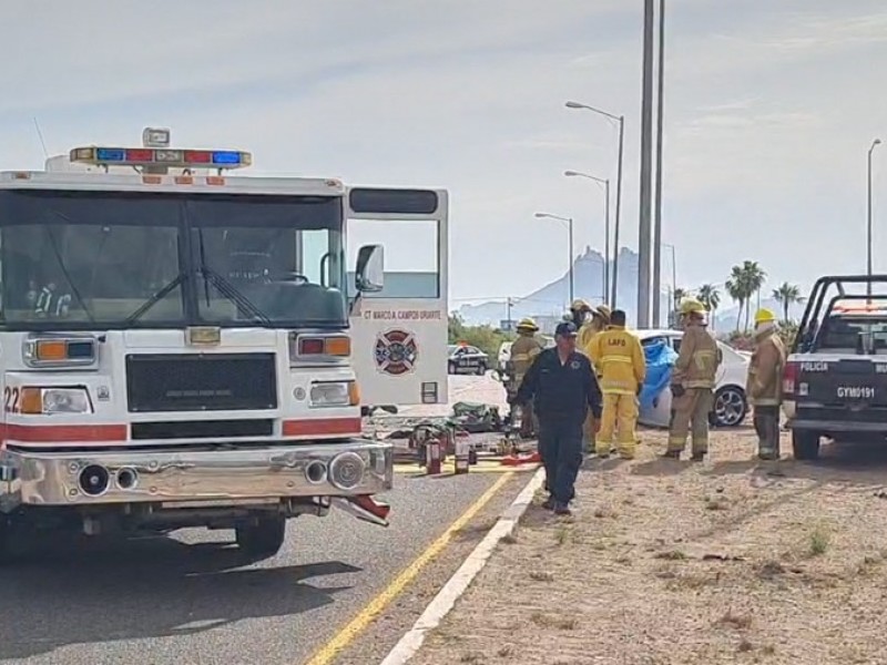 Muere un hombre en choque en San Carlos, impactante video