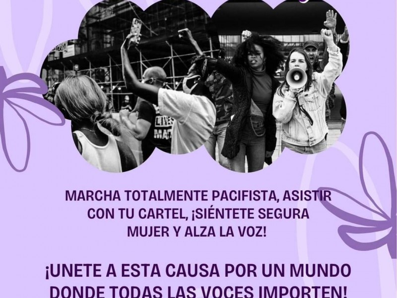 Mujeres convocan a marchar por el día de la mujer