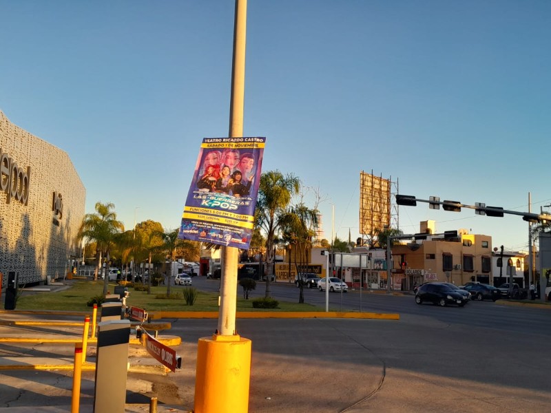 Municipio advierte prohibición de pendones en la ciudad