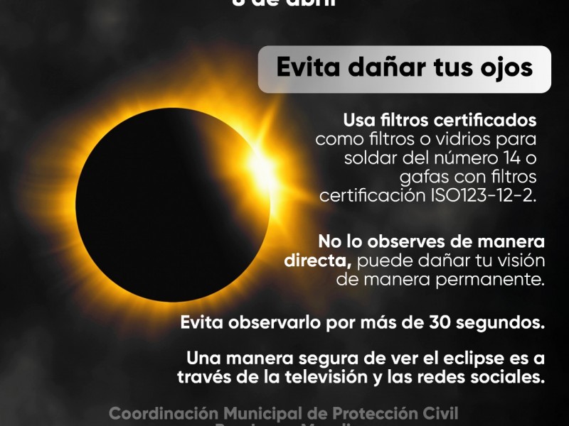 Municipio de Morelia emite recomendaciones para disfrutar eclipse solar