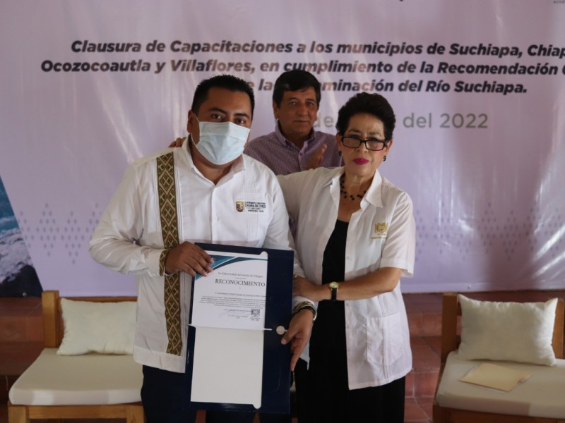 Municipios reciben constancia de cumplimiento a favor del rio Suchiapa
