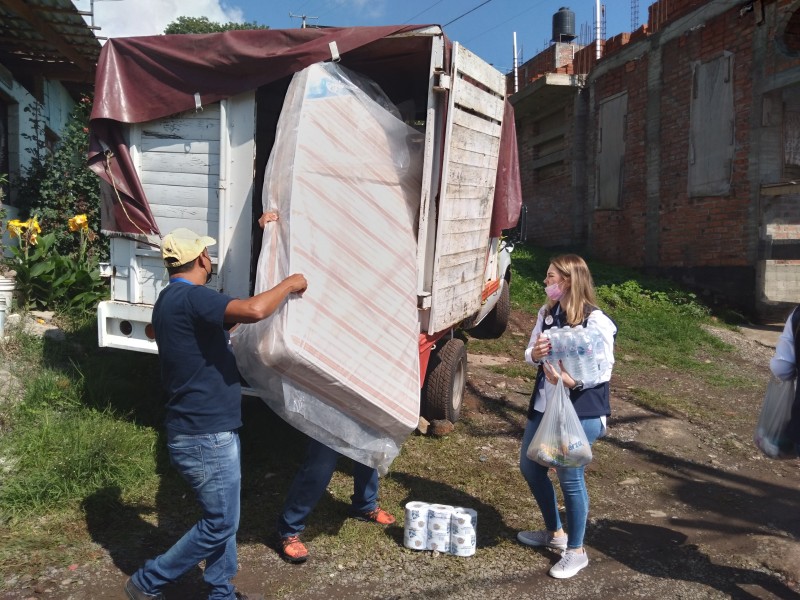 Municipios se solidarizan con familias afectadas por lluvias en Tangancícuaro