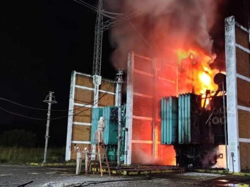 Municipios sin energía eléctrica por explotación en subestación de CFE