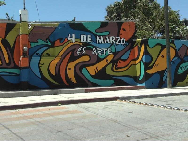 Con murales buscan recuperar los espacios públicos