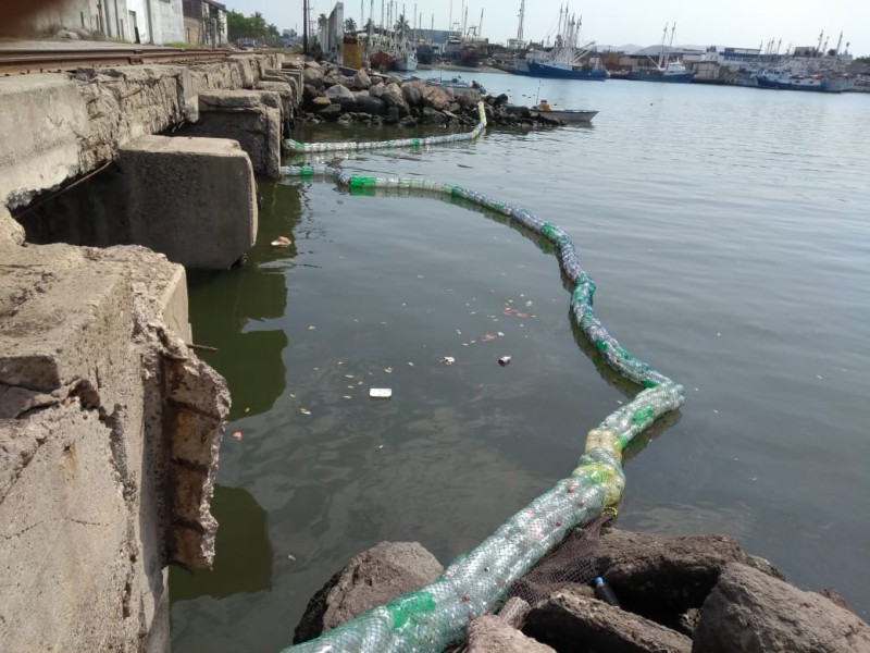 Muro ecológico evitará flujo de basura al mar