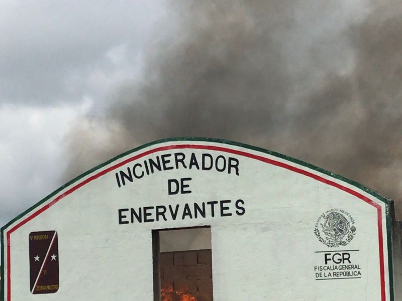 Narcóticos y objetos relacionas con delitos federales con incinerados