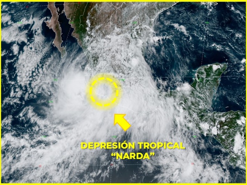 Narda se debilita a depresión tropical