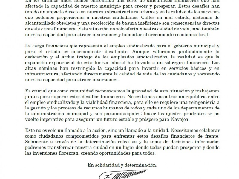 Navojoa: Urge reingeniería ante exceso de sindicalizados señala Canaco