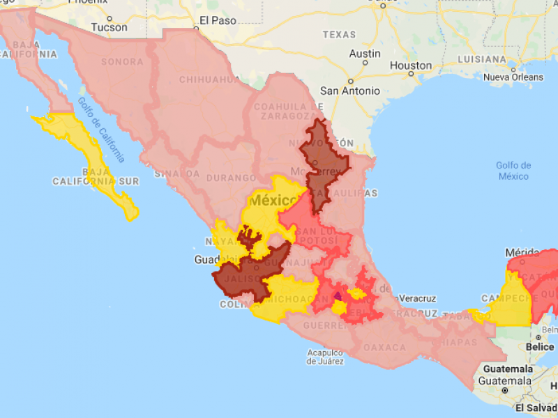 Nayarit entre los estados sin casos confirmados de COVID-19