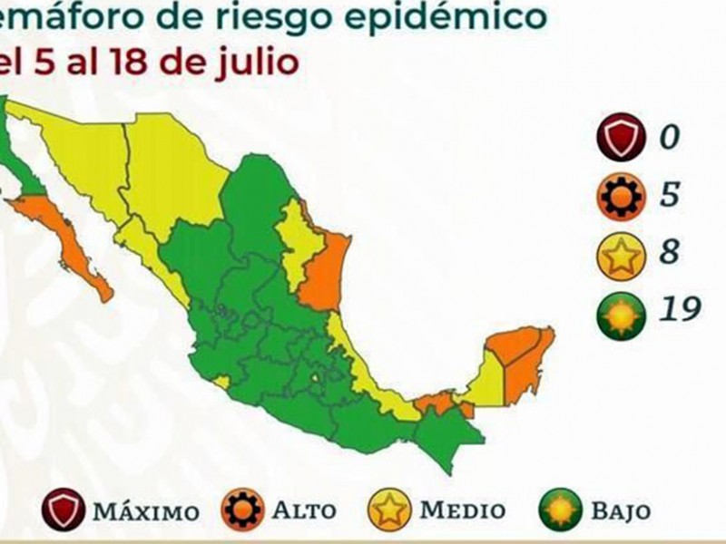 Nayarit se queda en color verde