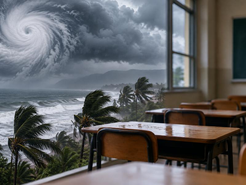 Nayarit toma medidas preventivas en escuelas ante huracán Simón