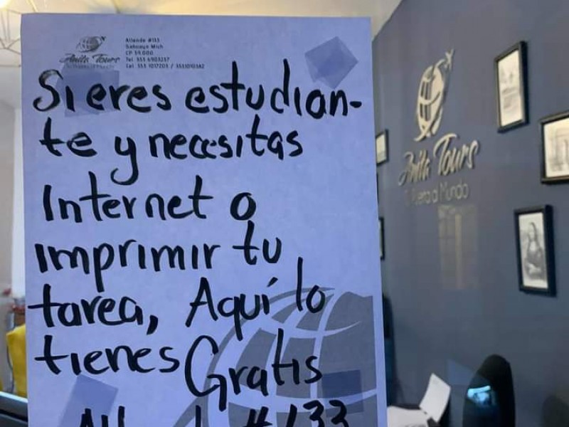 Negocios ofrecen internet gratuito a estudiantes