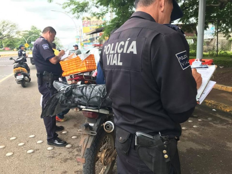 Niega policía vial de Tepic falta de operativos de motos