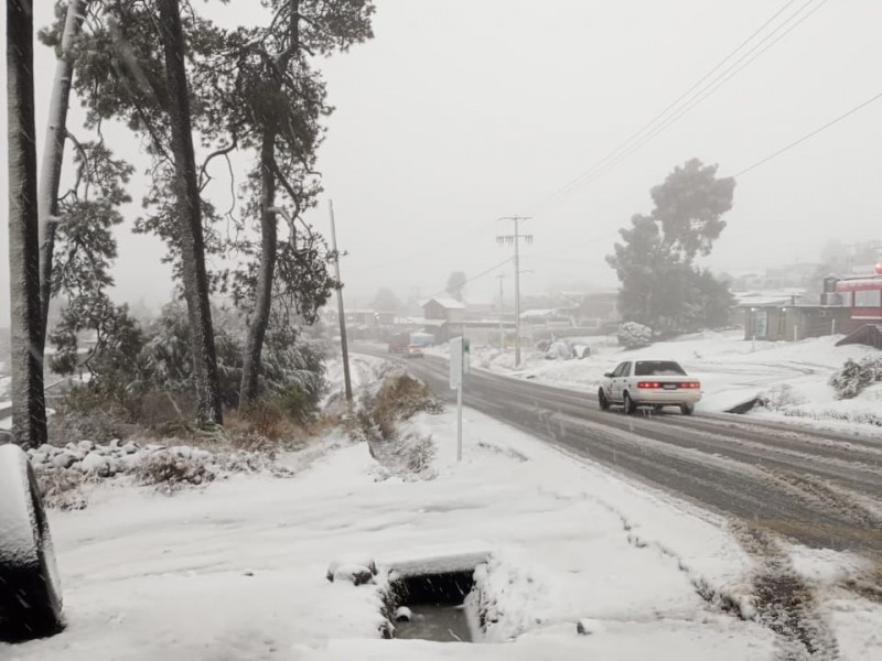 Nieve cubre al EDOMEX