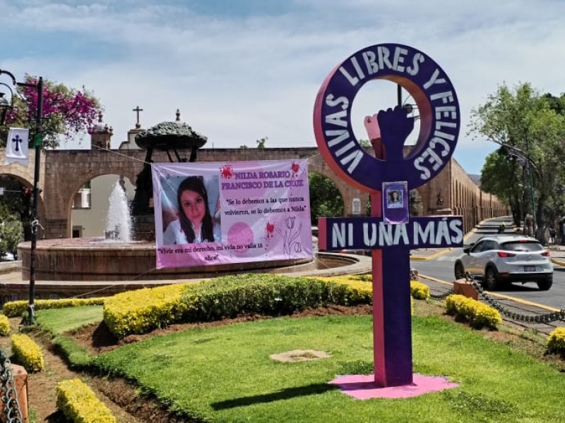 Se manifiestan contra sentencia por feminicidio de Nilda Francisco