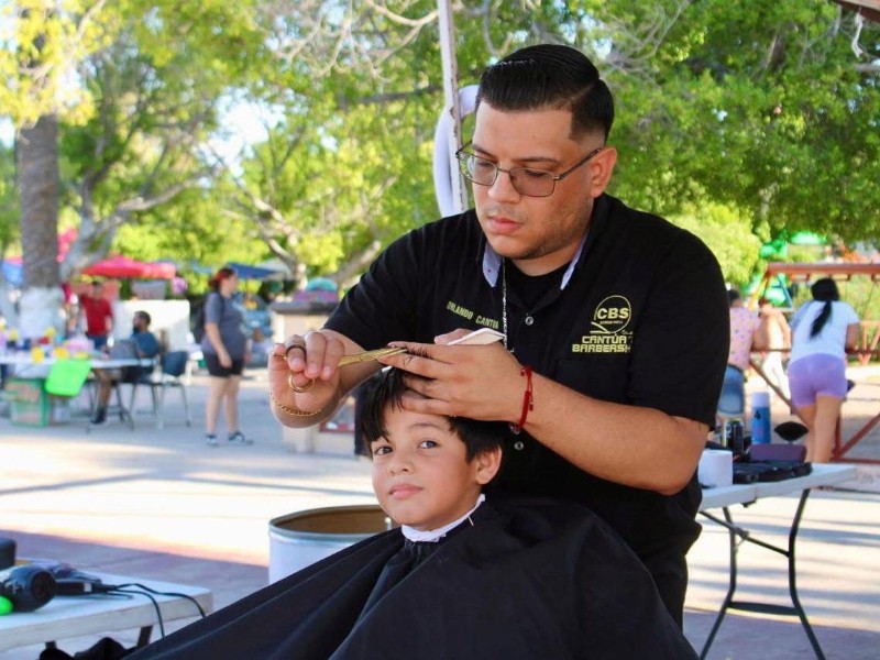 Niñas y niños recibirán cortes gratis en Barber Fest Empalme