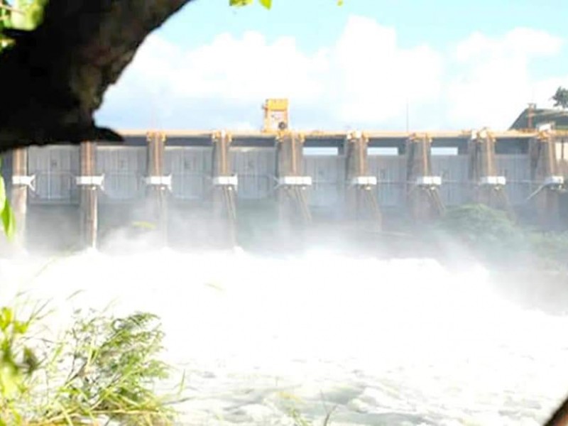 Nivel elevado de presas en Chiapas tras lluvias