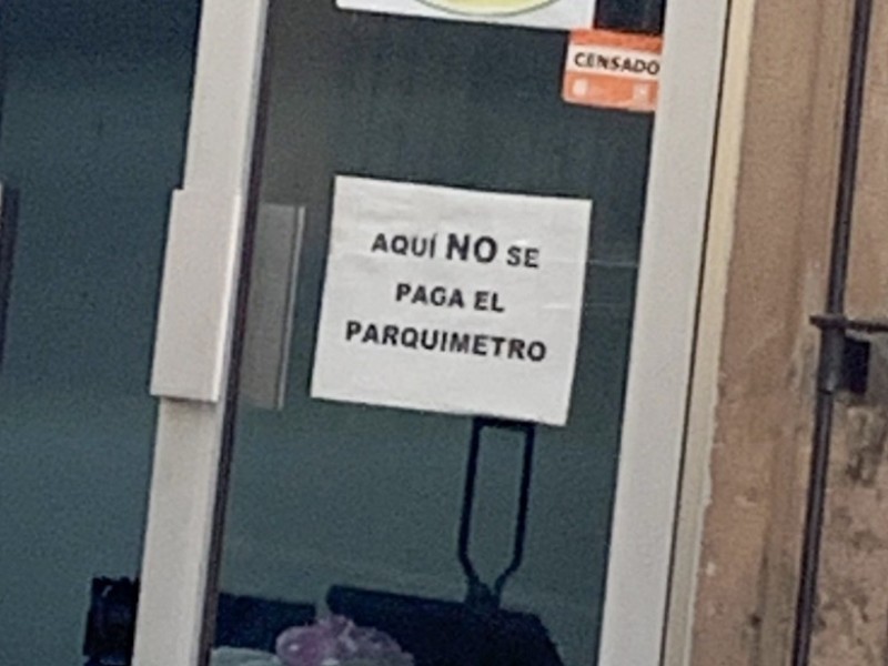 no avisaron a comerciantes que parquimetro esta semana era gratis