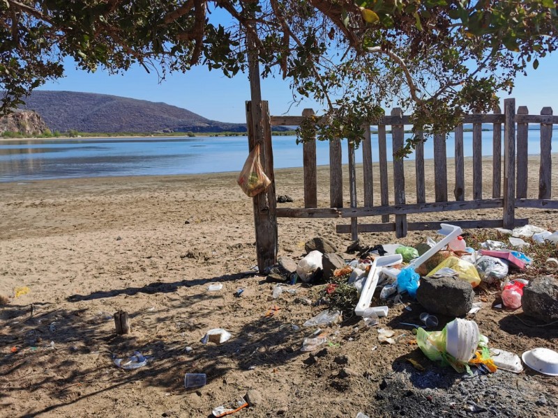 No hay educación ambiental, turistas contaminan playas de El Maviri