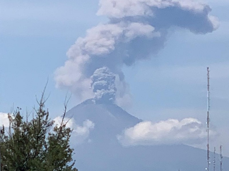 No registra variaciones significativas el Volcán Popocatépetl