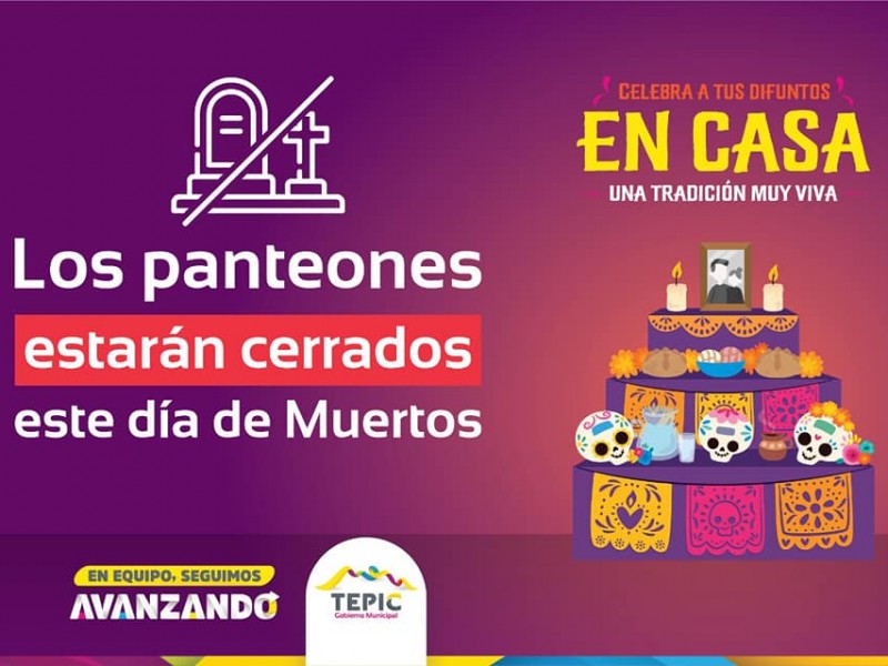 Panteones en Tepic permanecerán cerrados el Día de Muertos