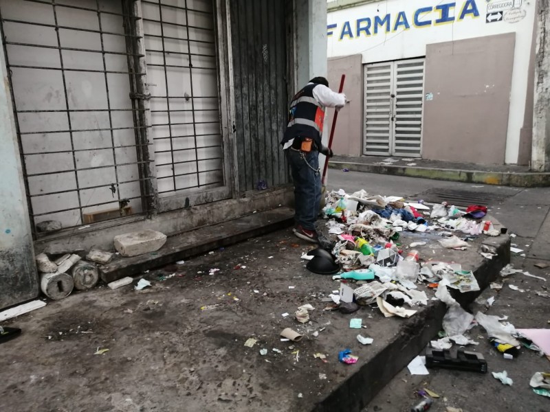 Nochebuena en Tuxpan dejó más de 130 toneladas de basura