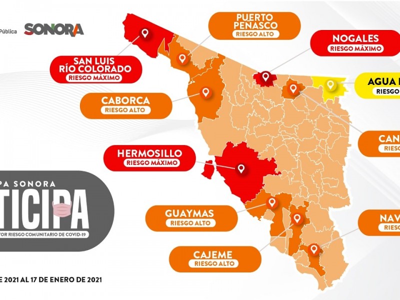 Nogales entrará el lunes en semáforo rojo por Covid 19