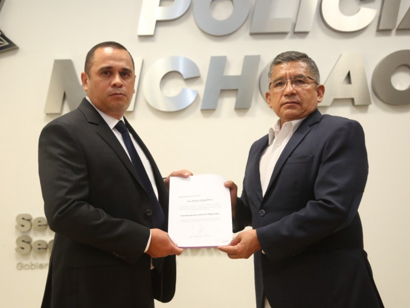 Nombran a nuevo coordinador de Comisarías Regionales de Policía Michoacán