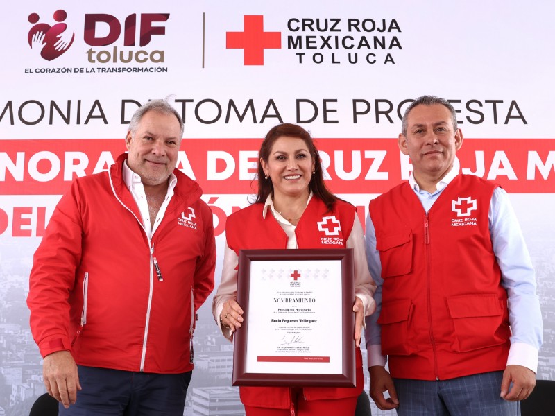 Nombran a presidenta del DIF Toluca como presidenta honoraria de Cruz Roja