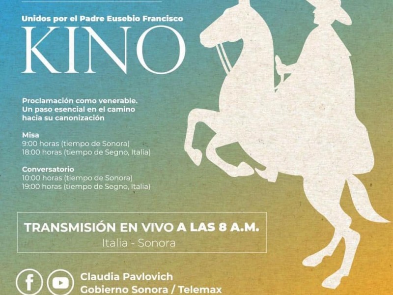 Nombran como venerable al Padre Kino desde Italia