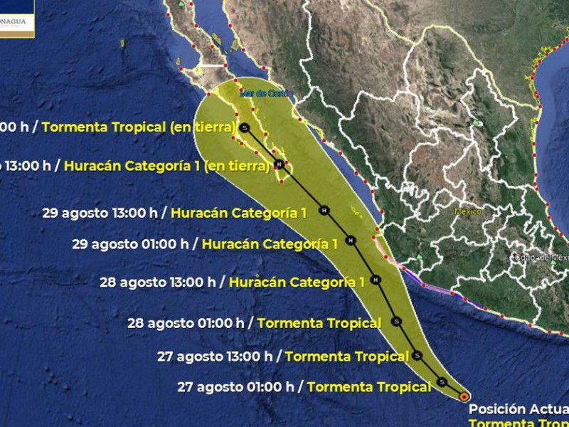 'Nora' se acerca a Jalisco