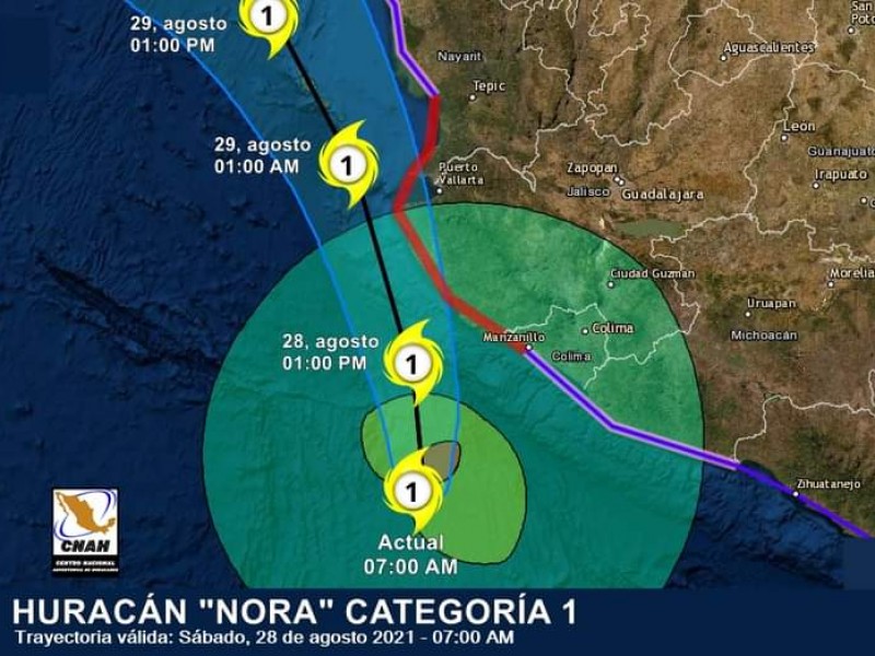 Nora se convierte en huracán categoría 1