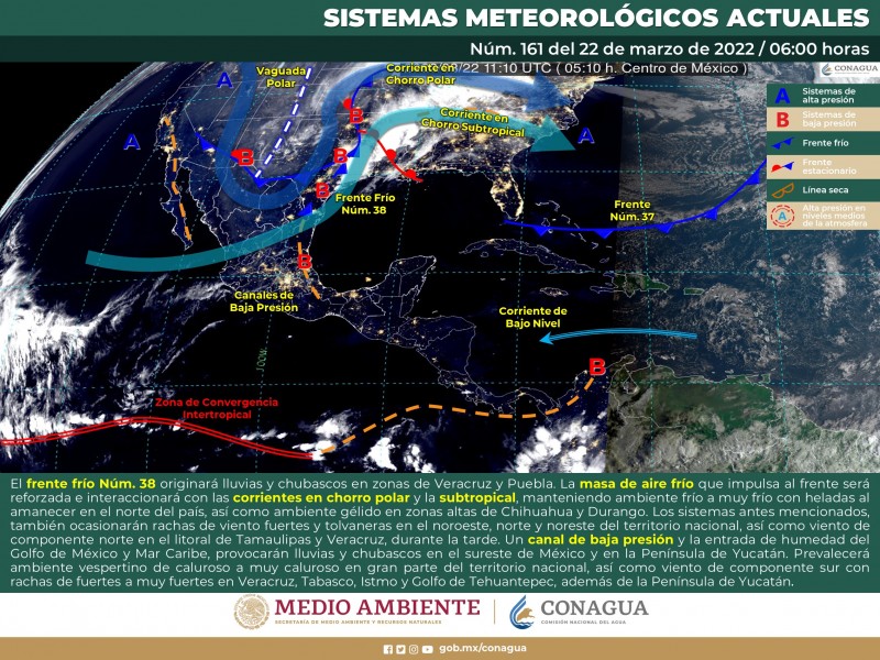 Nubosidad despierta y fuertes vientos en Sonora