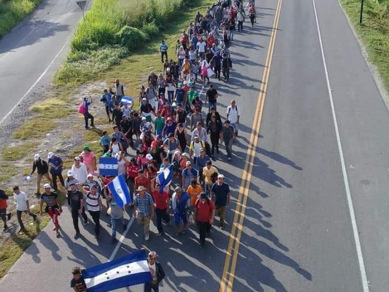 Nueva caravana de centroamericanos llega a Chiapas