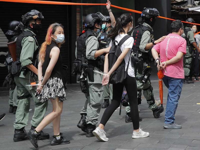 Nueva ley en Hong Kong, protestas y arrestos