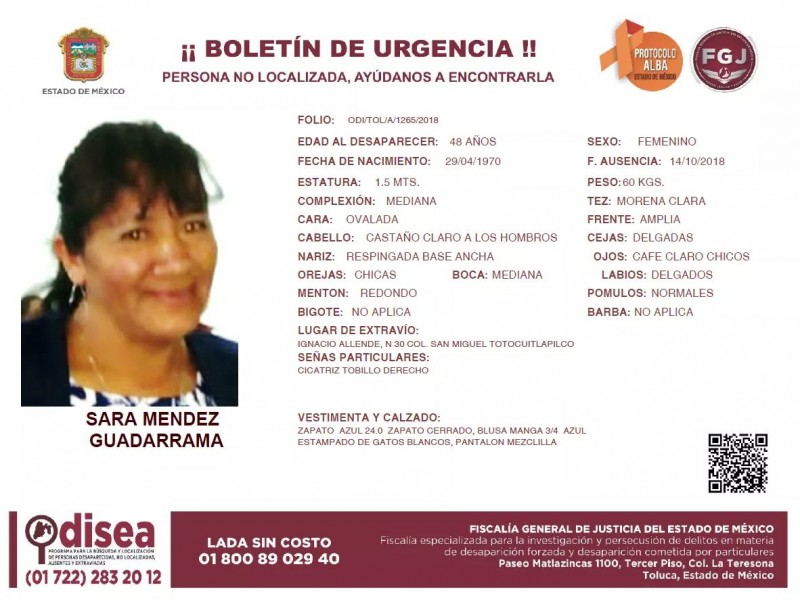 Nuevamente desaparece una mujer en Metepec