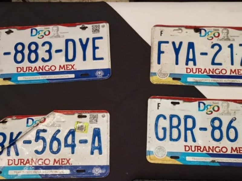 Nuevas placas en Durango costarán 3 mil 200 pesos