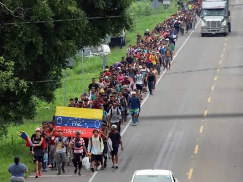Nuevo caravana de migrantes llega a Tapachula