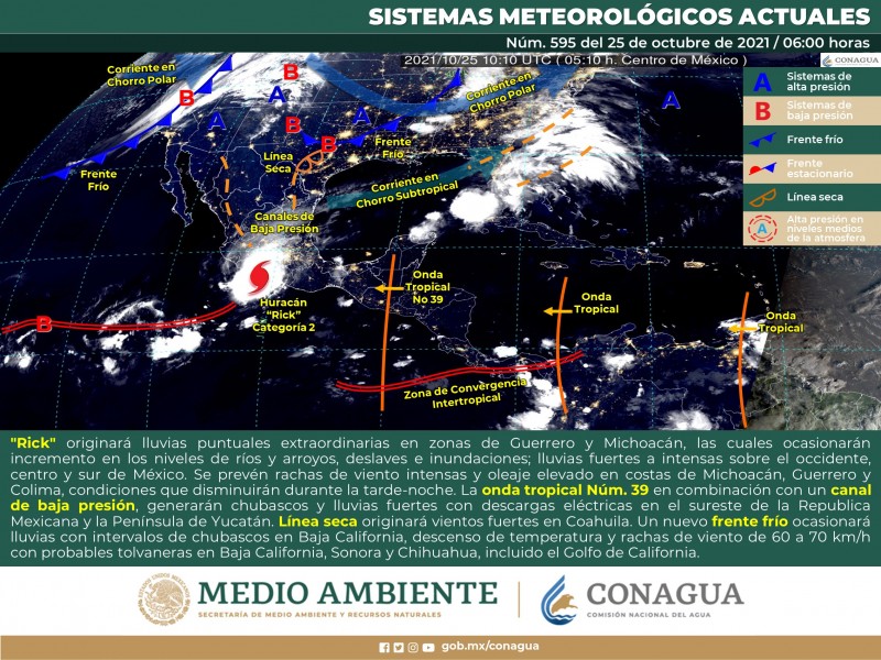 Nuevo frente frio con vientos se aproxima a Sonora