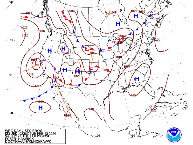 Nuevo frente frio para el 20 de febrero