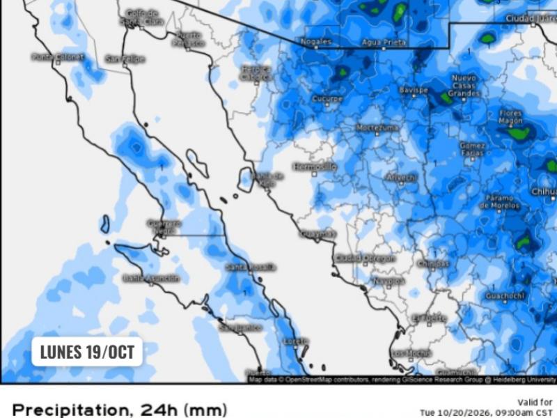 Nuevo frente frío llegará a Sonora con lluvias y descenso de temperaturas