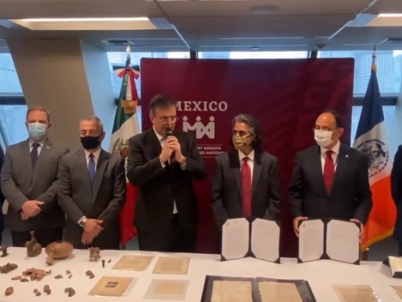 NY entrega a México patrimonio nacional sustraído ilegalmente