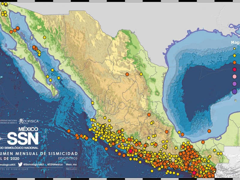 Oaxaca concentra el 41.1% de actividad sísmica en México
