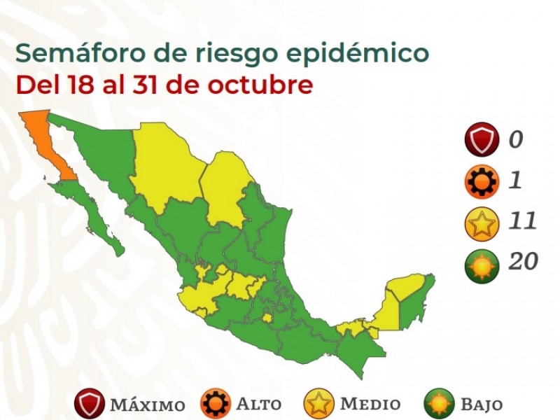 Oaxaca inicia segundo periodo epidemiólogo de octubre en semáforo verde