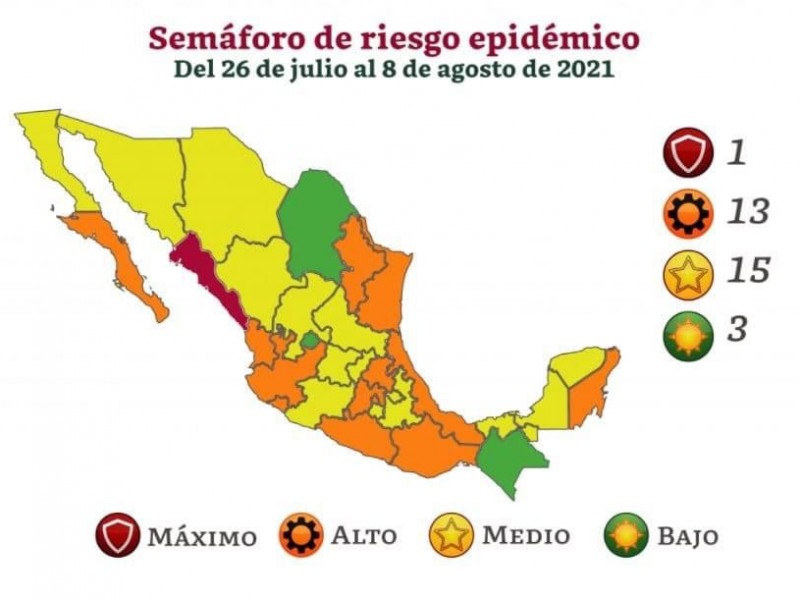 Oaxaca pasa a semáforo naranja este lunes 26