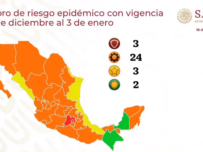 Oaxaca regresa a semáforo naranja