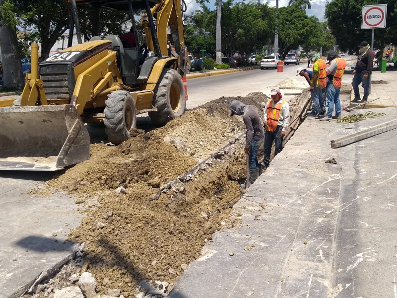 Obra ocasiona congestionamiento vial en la capital