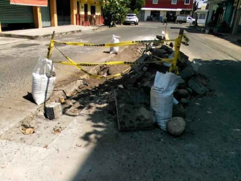 Obras abandonadas en Tapachula, por falta de materiales