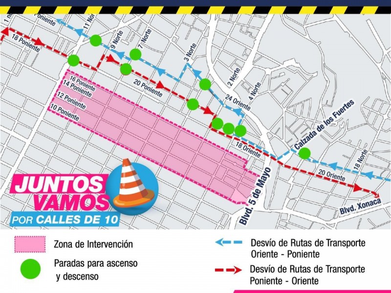 Obras del centro inician el 8 de mayo